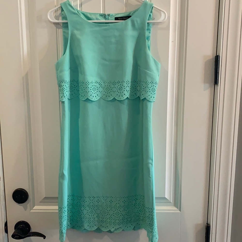 White House Black Market mint Eyelet Dress